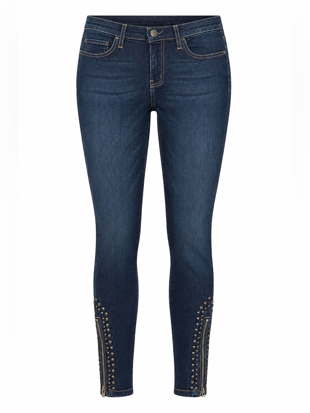 Current/Elliott The Zip Stiletto studded ankle jeans, size 27